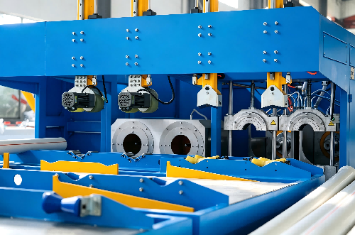 PVC Pipe Belling Machine on PVC Pipe Extrusion Line