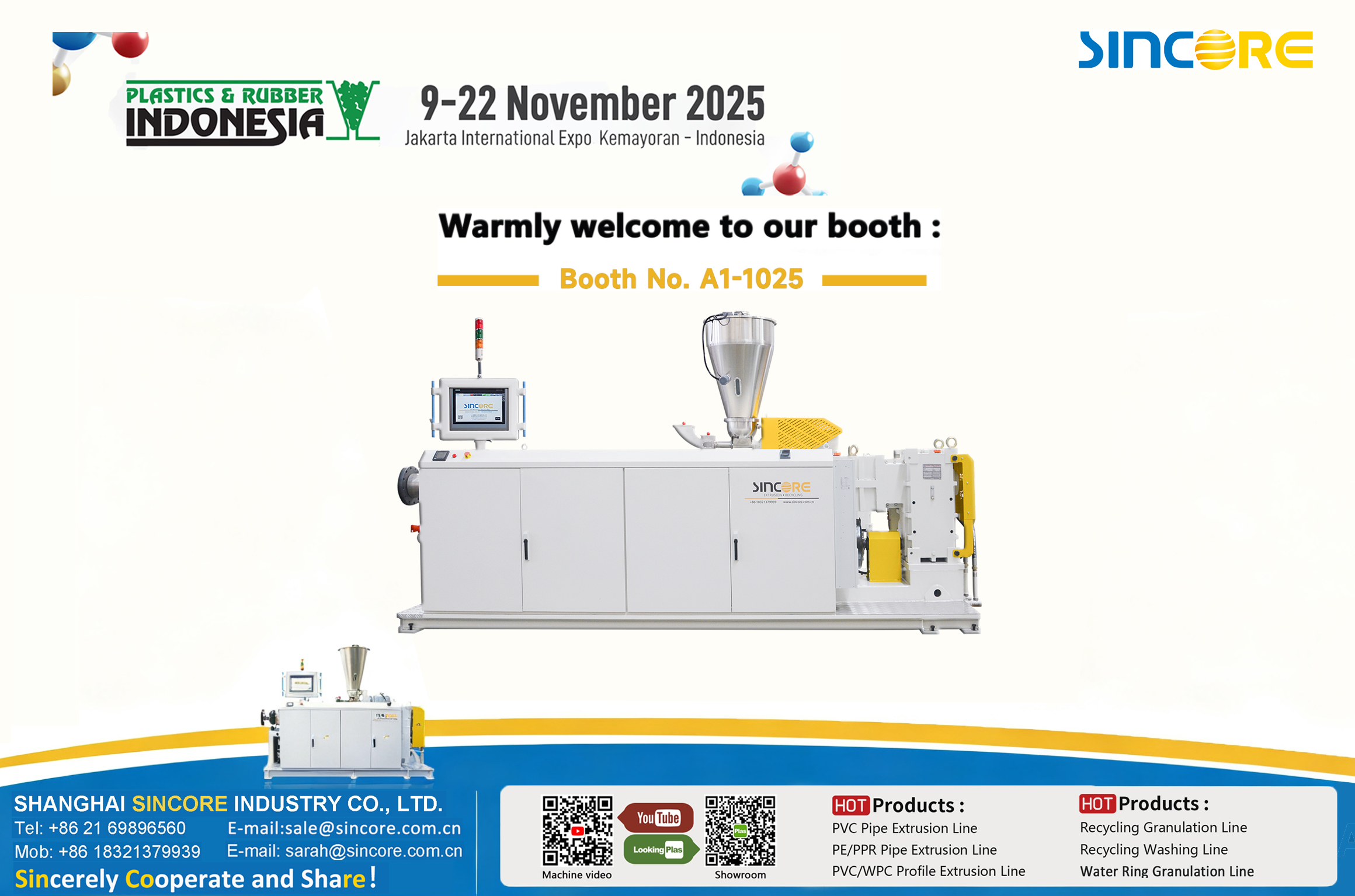 Warmly Welcome to Our Booth: No. A1-1025 2025 on PLASTICS & RUBBER INDONESIA 